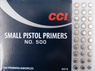 CCI SMALL PISTOL PRIMERS