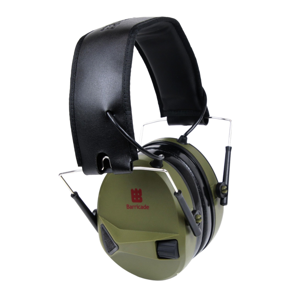 GREEN BARRICADE EARMUFF ELECTRONIC