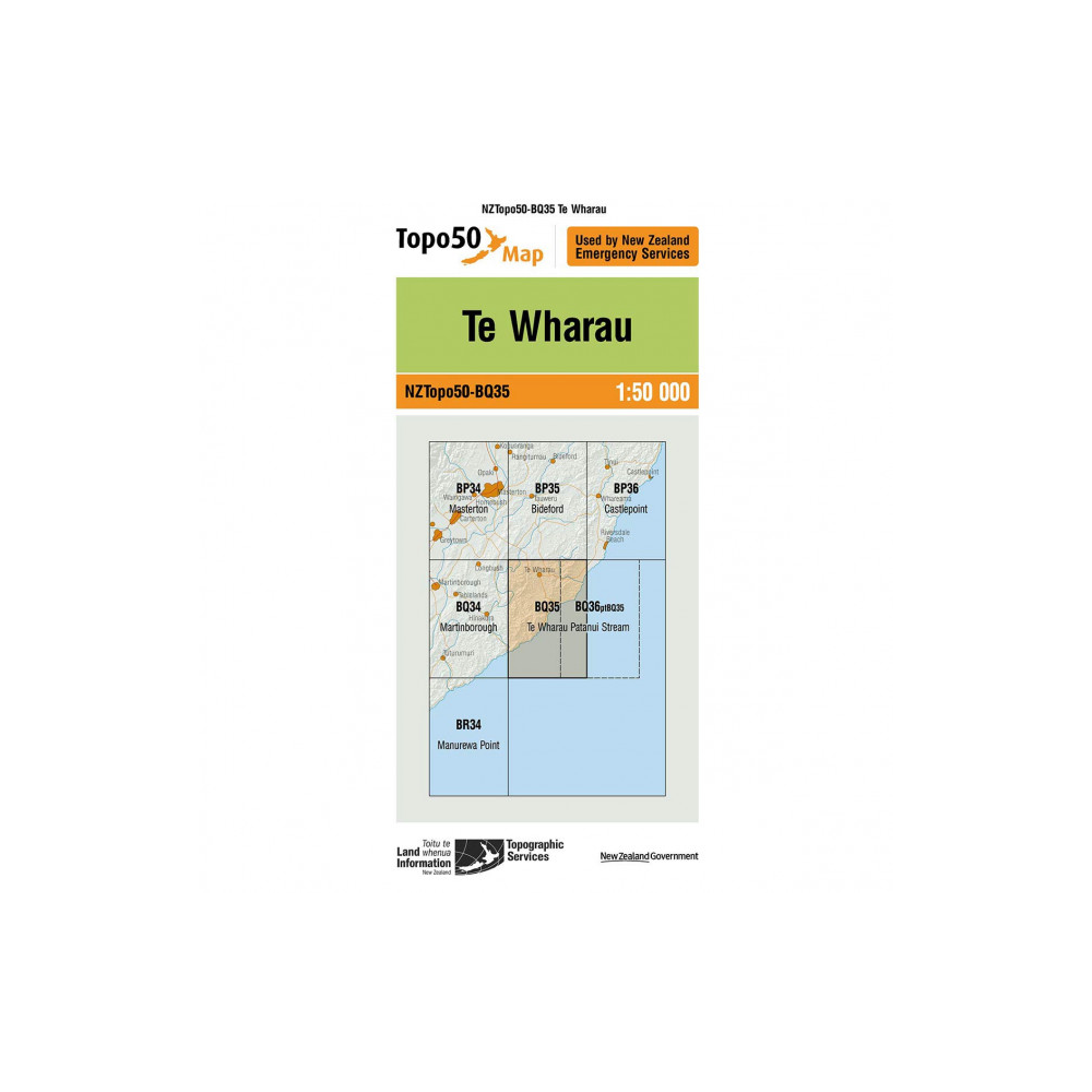 Te Wharau Topo50 Map