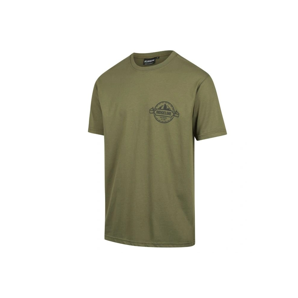 KHAKI RidgeLine MENS LOGO TEE