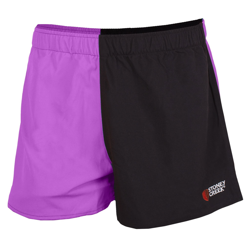 PURPLE/BLACK JESTER SHORTS - STONEY CREEK - KIDS