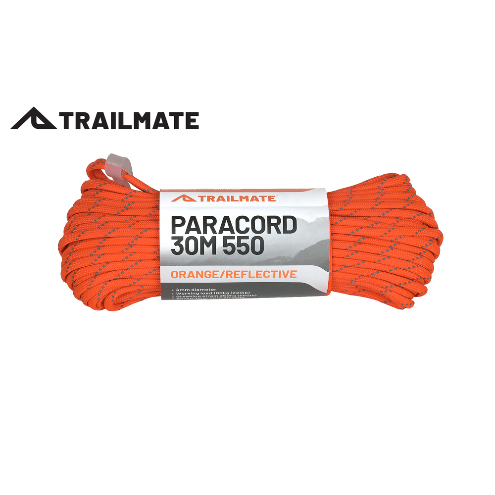 TRAILMATE PARACORD 30M REFLECTIVE ORANGE